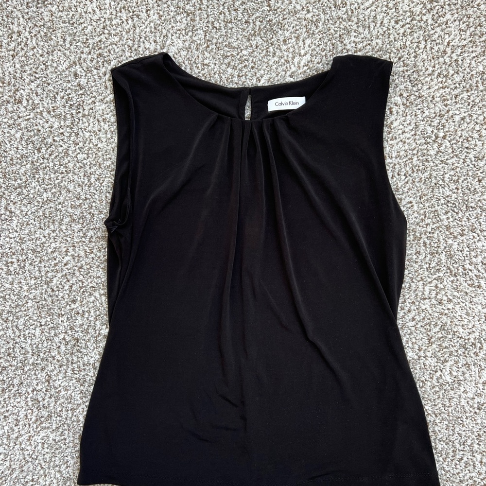 Calvin Klein Women's Black Sleeveless Top